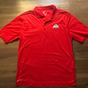 Men’s Medium Nike Dri-Fit Ohio State Polo